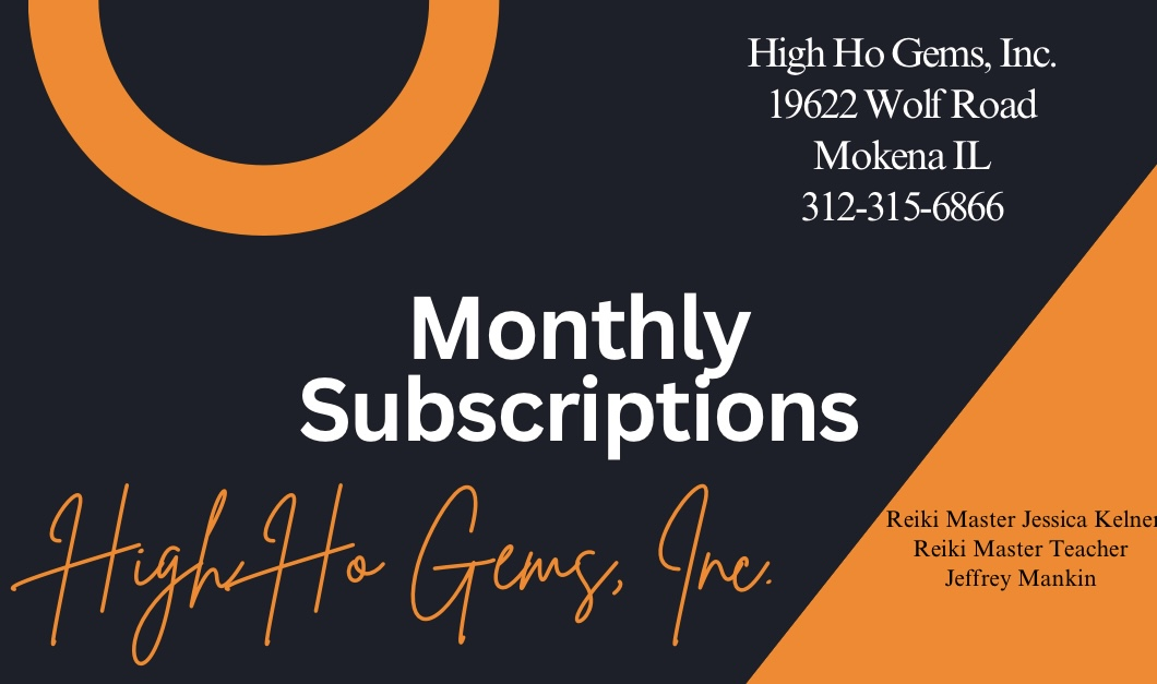 Explore High Ho Gems Subscription Offerings featuring a colorful array of crystals that promote relaxation and spiritual growth, perfect for all ages.