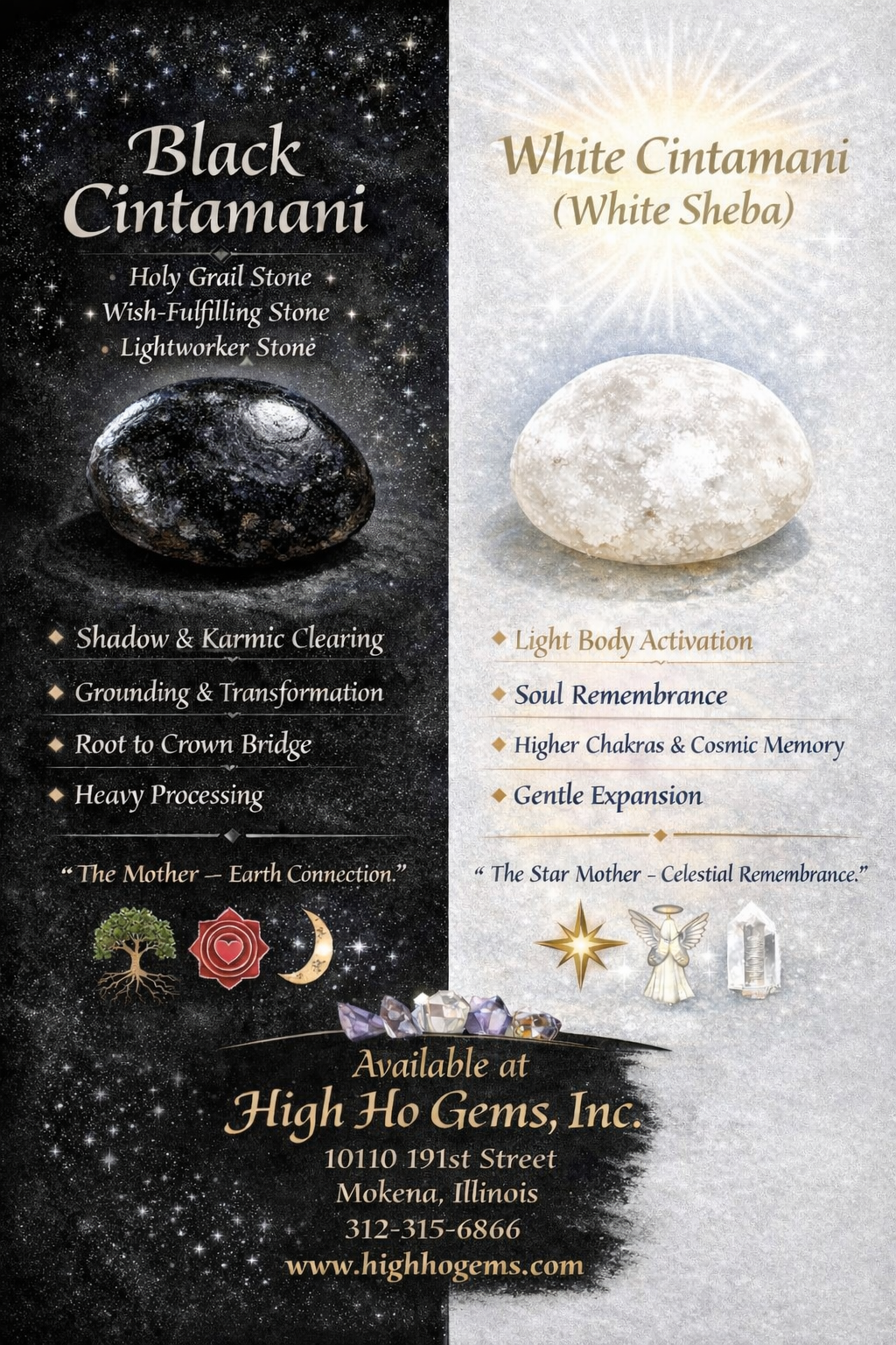 Cintamani Black & White in stock at High Ho Gems