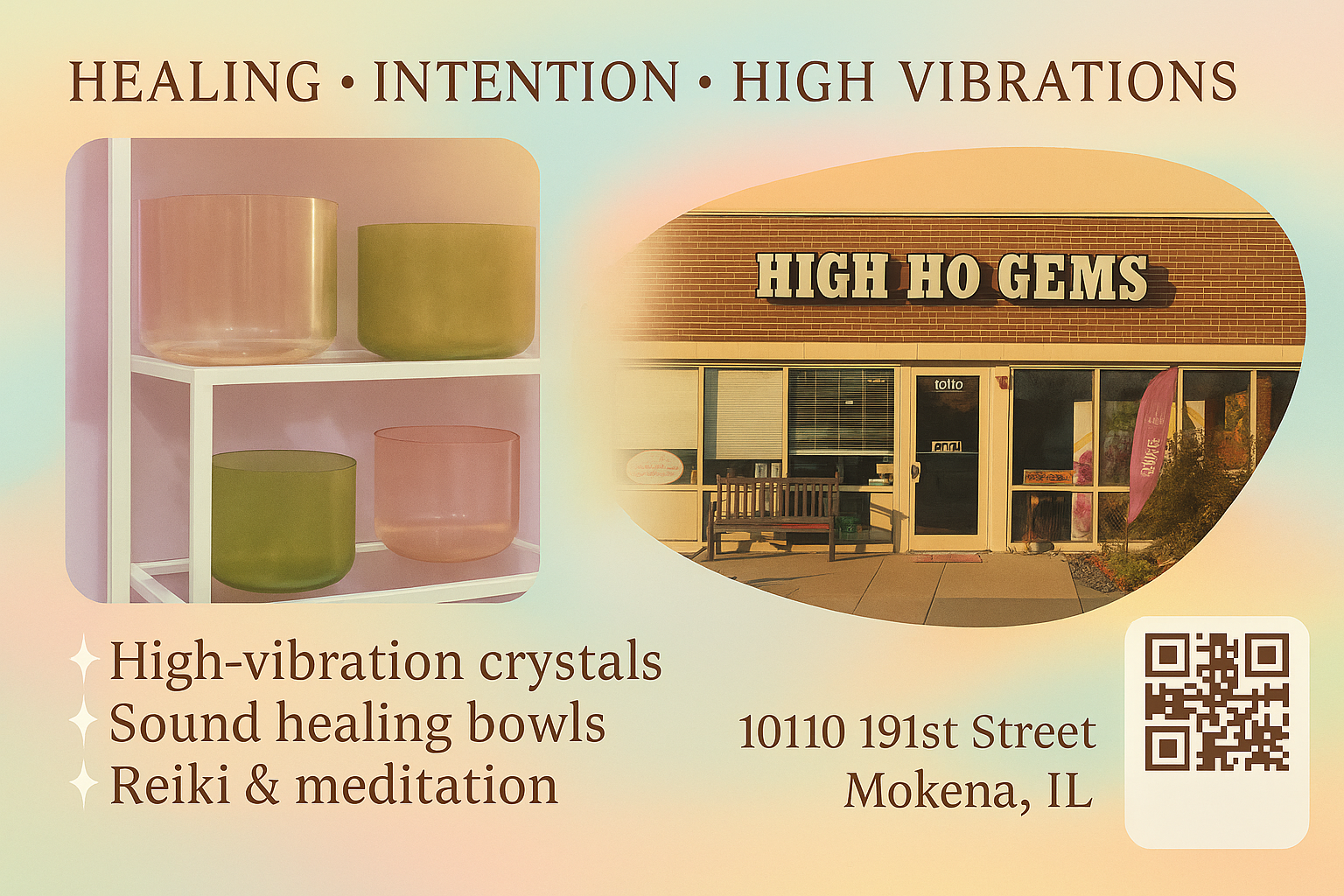 High Ho Gems advertising card