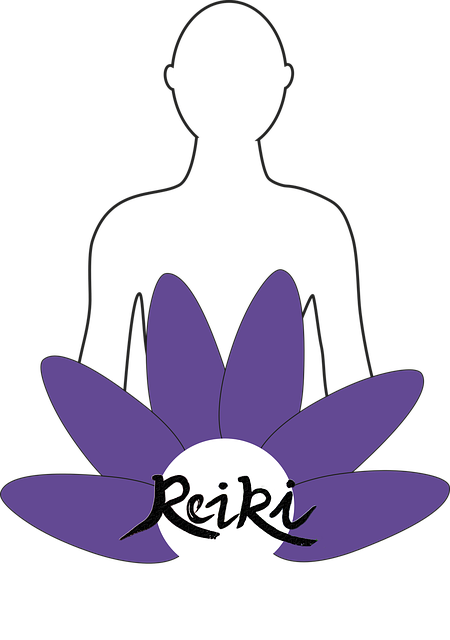 Reiki healing energy illustration 