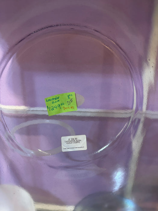 Crystal Tones® Singing Bowl 8" D#-50 Lavender Aura Gold Bowl with Unique Sound