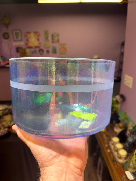 Crystal Tones® Singing Bowl 9" D#-10 Indigo Platinum - Ring of Light Transcendent Sound