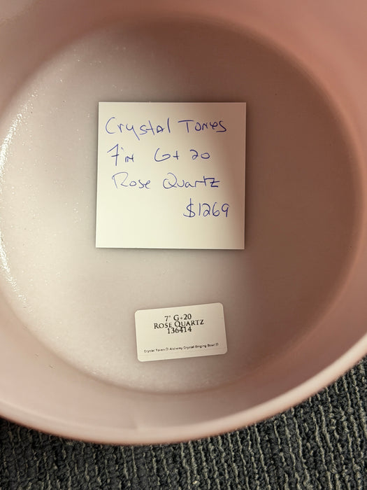 Crystal Tones® Singing Bowl Rose Quartz 7” G+20