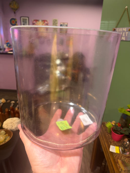 Crystal Tones® Singing Bowl 8" D#-50 Lavender Aura Gold Bowl with Unique Sound