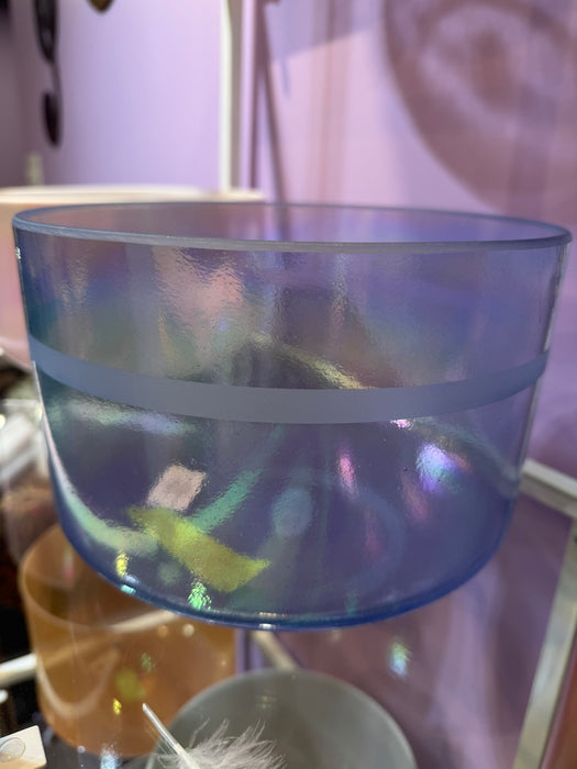 Crystal Tones® Singing Bowl 9" D#-10 Indigo Platinum - Ring of Light Transcendent Sound