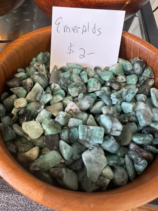 Natural Emerald Tumbled Stones from Brazil - Unique Healing Crystals for Collectors