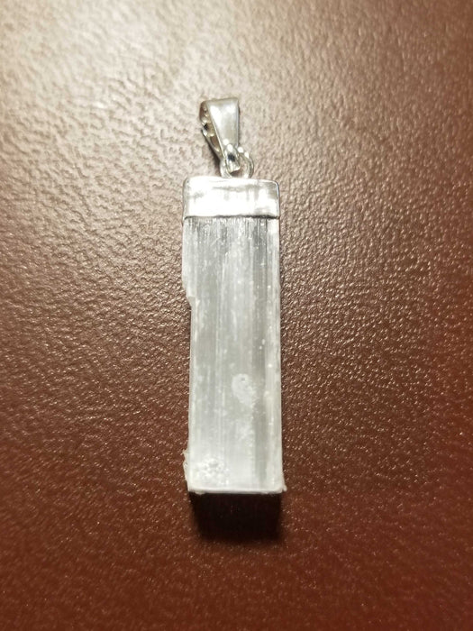 Jewelry - Selenite Pendant Silver capped | High Ho Gems and Crystals