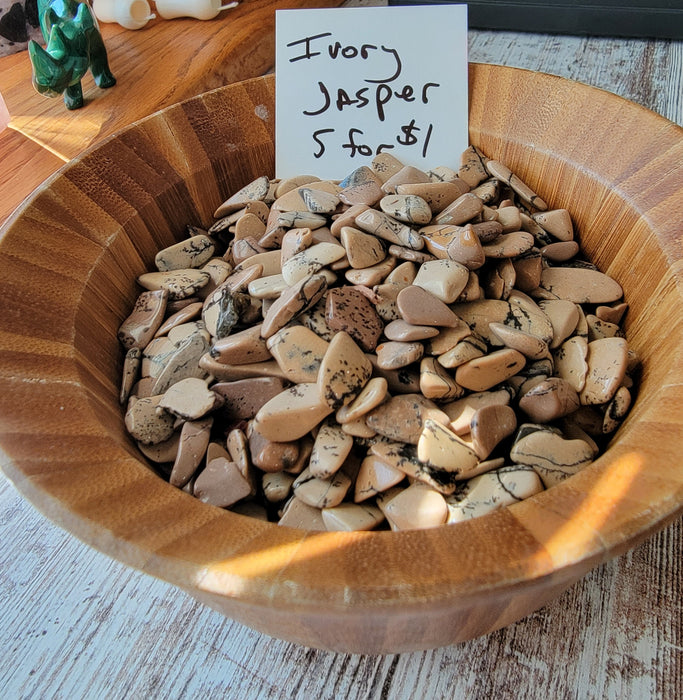 Tumbled stones - Ivory Jasper - chips