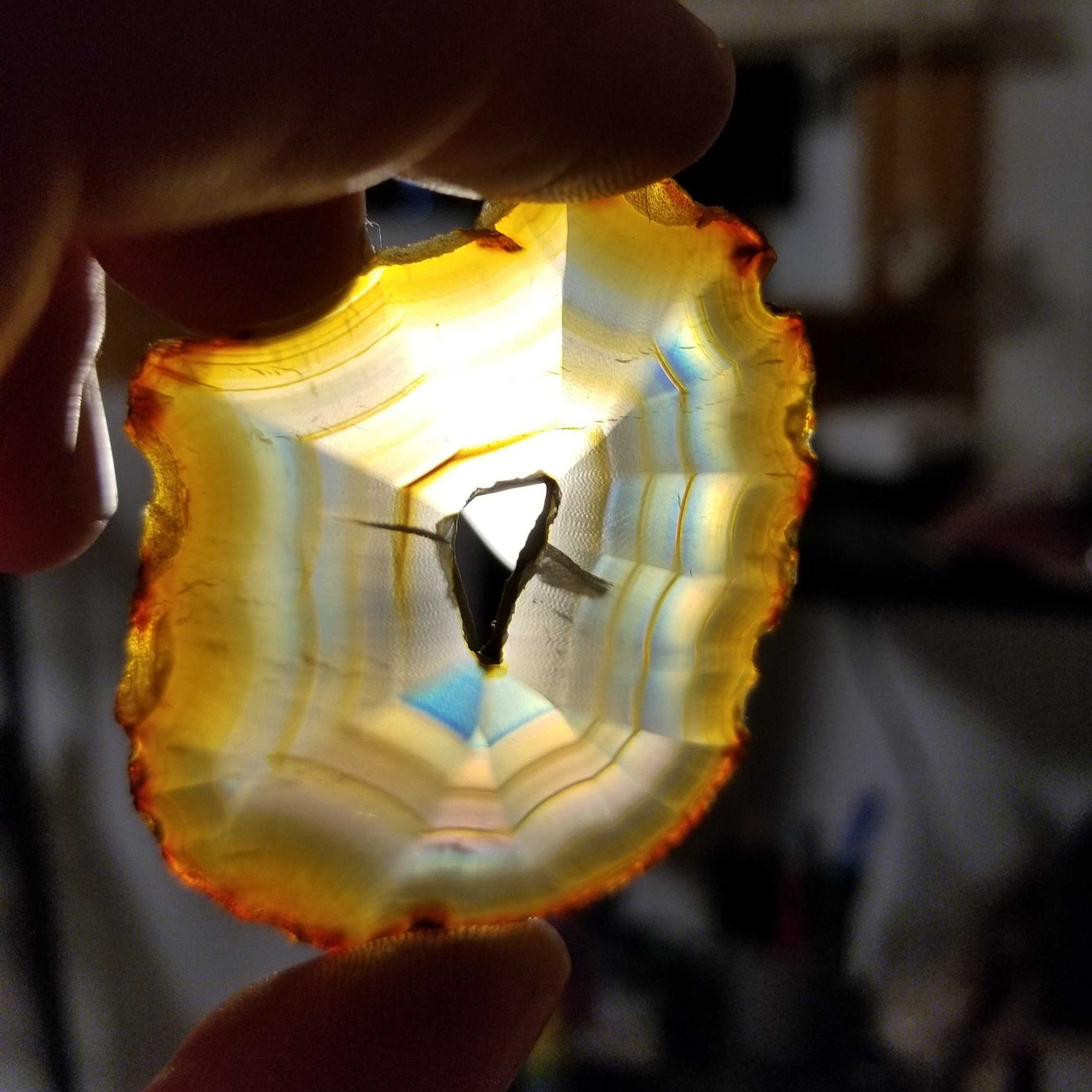 Vibrant Rainbow Iris Agate from Indonesia