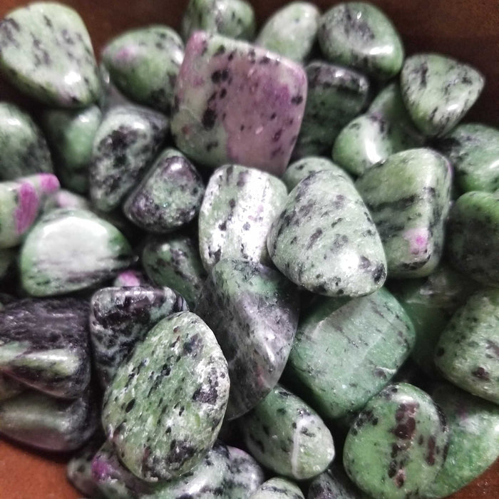 Tumbled stones - Ruby Zoisite | High Ho Gems and Crystals