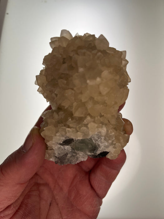 Fluorite covered in Calcite